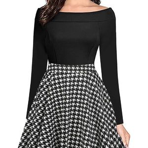Women's Vintage Off Shoulder Dress